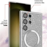 za Samsung Galaxy S Plus magnetnu futrolu, Sparkle Glitter Case Cover sa MagSafe full Camera lens Protection