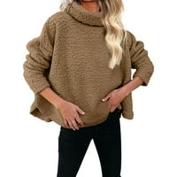 plus Size rever otvoreni kardigan ženski Casual Oversized kaput Dugi rukav pulover Kimoni za žene Leopard