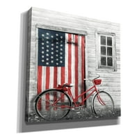 Epic grafiti 'patriotski bicikl' Lori Deiter, platno Zidno umjetnost, 12 x16