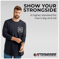 Strongside Odjeća Muška velika majica s dugim rukavima sa džepom u boji