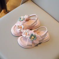Pedort djevojčice sandale cipele ljeto cvijeće cipele gumeni đon PU kožna mreža za malu djecu prvi šetači