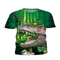 Colisha Women Ljeto vrhovi 3D tiskana majica Crew Crt Majica Soft Travel Short rukava Tee Dinosaur L
