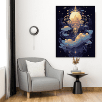 Kosmički dreamscape - Nebeski mjesec Magic Canvas Wall Art