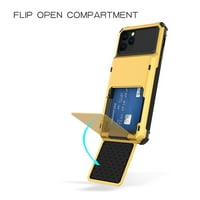 iphone Case, novčanik poklopac kreditna kartica slota držač Flip sakriven teško robustan Dual Layer &