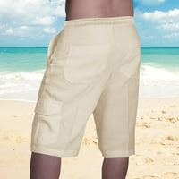 MadySbule muški kratke hlače za čišćenje muške ljetne modne maramičke elastične pune boje labave ležerne