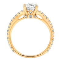 1.51 ct okrugli rez bijeli safir 14k žuto zlato godišnjica zaručnički prsten veličine 4.5