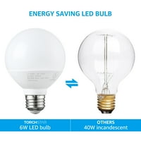 G LED globus žarulja, 6W, zatamnjeni, LM, 5000K dnevna svjetlost, E baza, idealna za kupaonicu ispraznost