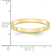 10k žuto zlato lagana ravna vjenčana veza veličine 4. Q-1FLL025-4.5