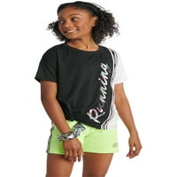 Pravda djevojke J-Sport Colorblocked aktivni čvor prednji T-Shirt, veličine XS-XXL
