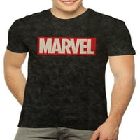 Marvel Logo mineralno pranje muške i velike muške grafičke majice