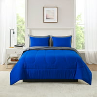 Oslonci čvrsti plavi krevet u torbi komplet za jorgan sa čaršavima, kraljica, za odrasle, uniseks