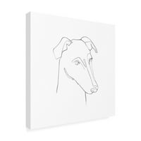 Emma Scarvey' Greyhound Pencil Portrait II ' platno Umjetnost