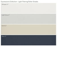 Kolekcija Prilagođenih Izraza, CordLess Light Filtering Roller Shade, Svijetlo Siva, 3 4 Širina 48 Dužina