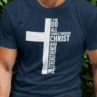 Može učiniti sve kroz Hrista koji me jača-Bog Cross T Shirt