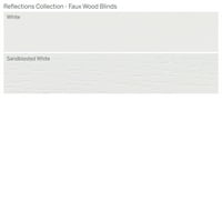 Prilagođena Reflections Kolekcija, 2 Cordless Fau Drvene Rolete, Pjeskarena Bijela, 7 8 Širina 48 Dužina