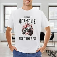 Ride it Like a Pro Vintage T-shirt muški pamuk klasični Crewneck kratki rukav Tees Unise White L