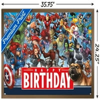 Marvel - sretan rođendan zidni poster, 22.375 34 uokviren