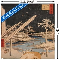 The Fukagawa Timberyard od zidnog postera Ando Hiroshige, 22.375 34