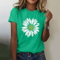 Majice za žene V izrez žene suncokretova ljetna majica Plus Veličina labava bluza Tops djevojka kratki
