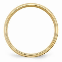 Čvrsti 14k žuto zlato Comfort Fit Jedinstveni Prsten za vjenčanje veličine 12