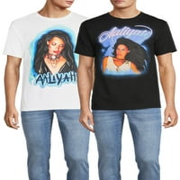 Aaliyah muške i velike muške grafičke majice, 2 pakovanja