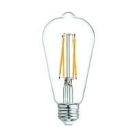 Vintage Style LED Edison žarulje, čisto staklo, toplo svjetlo za svijeće, ST žarulja, 2PK
