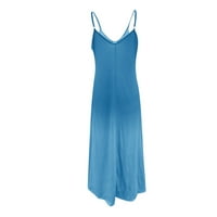 Ljetne haljine za žene Casual V-izrez duge štampane haljine A kroja M