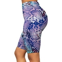 Joga hlače za žene Biker Workout Gym Yoga kratke hlače za žene Visoko struk ispisane ženske tekuće tajice