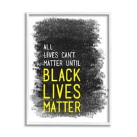 Stupell Indtries Black Lives Matter motivaciona fraza Crayon Scratch Pattern, 30, dizajn Tenisha Proctor