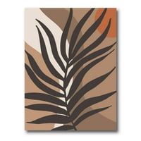 ProjektaRart 'oblici i tropske lišće siluete II' moderna platna zidna umjetnička ispisa
