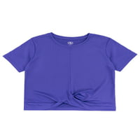 Atletski Radovi Djevojke Aktivni Twist Prednji T-Shirt, Veličine 4-Plus