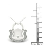 1 10ct TDW Dijamantska Srebrna ogrlica