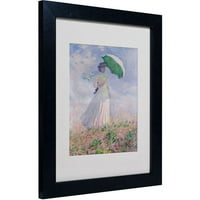 Zaštitni znak Likovna umjetnost žena s suncobranom Umjetnost platna s matiranim okvirom Claudea Moneta