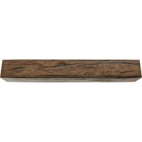 Ekena Millwork 10 W 4 H 10'L 3-Sided Riverwood Endurathane Fau drvena stropna greda, Premium stara