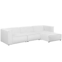 Modway Mingle Tapacirana sekcijski kauč na razvlačenje u bijeloj boji