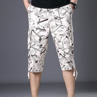 CLLIOS muški teretni kapri hlače veliki i visoki multi džepovi kratke hlače Radne borbene hlače Izdržljive