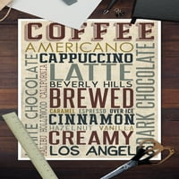 Kalifornija, tipografija kafe