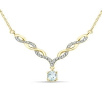 JewelersClub Aquamarine ogrlica od dragog kamenja za žene i djevojke