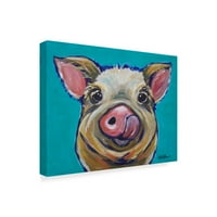 Zaštitni znak likovne umjetnosti' Pig Cesar Tongue Out ' umjetnost na platnu hipi Hound Studios