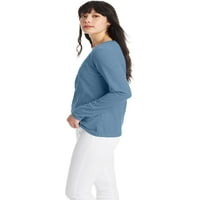 Hanes Originals ženska pamučna majica s V izrezom s dugim rukavima, veličine XS-XXL