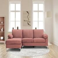 Baršunasta sekcijska Sofa, Aukfa dnevna soba sekcijski kauč na razvlačenje, moderna sekcijska Sofa u obliku