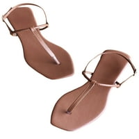 Wazshop Ženske Tange Sandale Sa Remenom Za Gležnjeve Ljetne Ravne Sandale Udobne Kopče Cipele Na Plaži