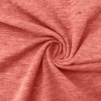Žene Casual jednobojni V-izrez kratki rukav džepni dugmad Gornja bluza majica Crvena XXXL