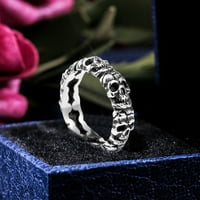 Miyuaadkai prstenovi skeleton okrugli oblik prstena zvona elegantni kostur prstenovi zvona za muškarce
