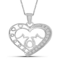 JewelersClub mama ogrlica Srebra ogrlica za žene-lijepa 0. Karatni Bijeli Dijamanti + 0. Sterling Silver