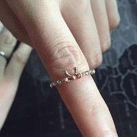 Bowknot dizajn žene djevojka Rhinestone prsten sa Micro popločan leptir mašna za Party Dating