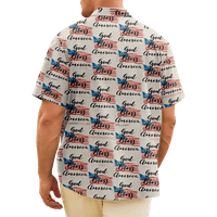 4. jula Muška havajska majica USA Nacionalna zastava košulja na otvorenom - vanjski dnevni list s kratkim