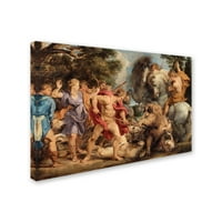 Zaštitni znak likovne umjetnosti' Kalydonski lov na veprove ' Umjetnost platna Petera Paula Rubensa