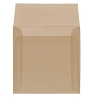 5.5x5. Prozirne koverte, bjelokosti, 250 kutija, proljetna oker bjelokosti