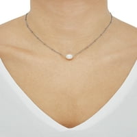 Essentials by Honora okrugli slatkovodni bijeli biser ogrlica od perli u Sterling srebru